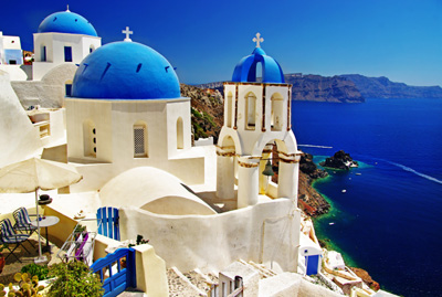 A view on the island of Santorini